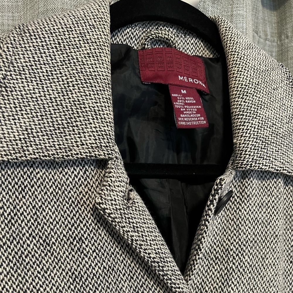 Merona Classic Gray Trench Coat - Picture 2 of 6